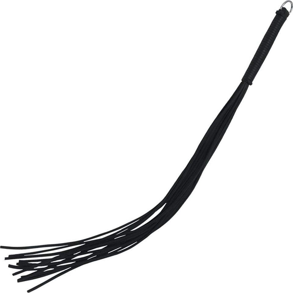 Spartacus Leather Thong Whip, Black, 20 Inch