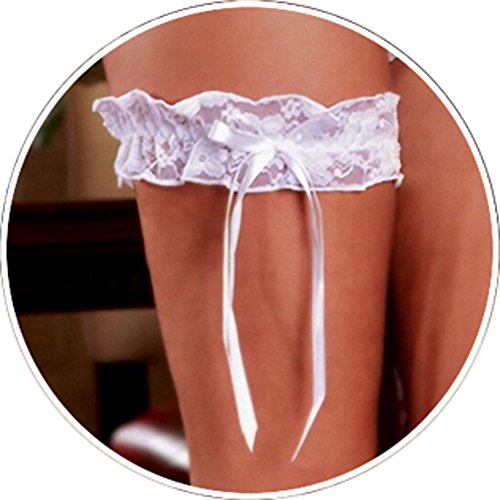 Magic Silk Essentials Leg Garter, White, One Size