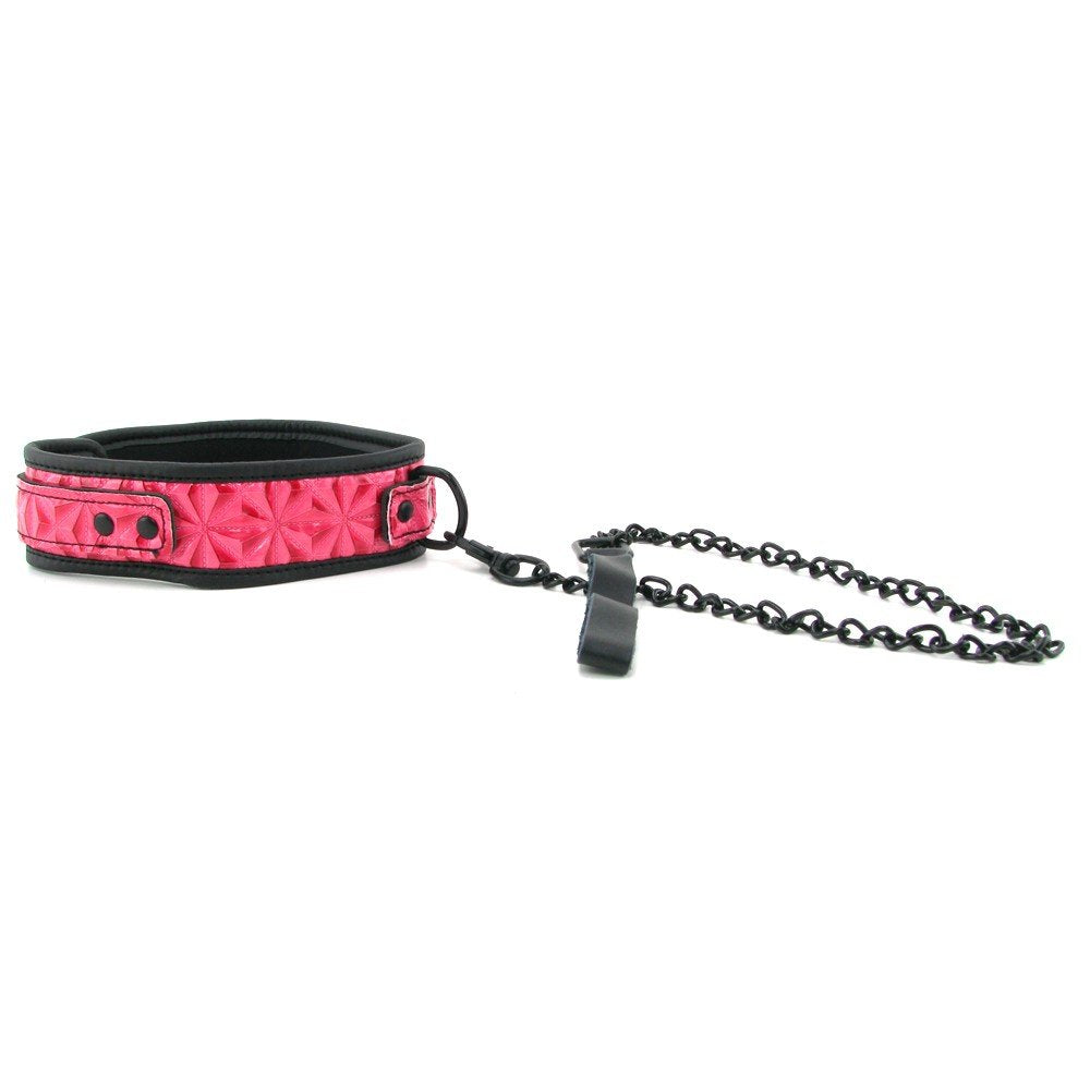 Sinful Adjustable Vinyl Collar, Pink