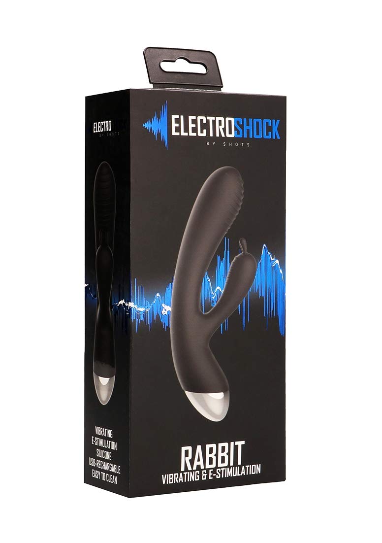 Electroshock E-Stim Rabbit Vibrator Blk