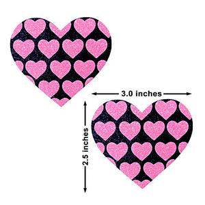 Neva Nude Pasty Hearts On Heart Uv Pk/Bk