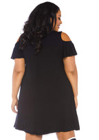 Leg Avenue More Boos Jersey Dress With Po Black Color