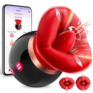 Jimiyef Adult Sex Toys Women Vibrator - APP Control Sucking Vibrater with 3 Suction 10 Vibration Tongule Licking for Clit Nipple