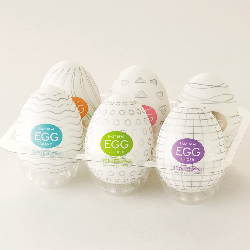 Tenga Egg-Vp6(1) Easy Beat Egg Portable Male Masturbator Variety Pack, 6 Pack