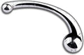 MEYILA Double-Ended Dildo, Massage Wand Sex Anal Plug G Spot Metal Anal Bead, Solid Metal Curved Dual Ended Masturbation Adult S