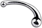 MEYILA Double-Ended Dildo, Massage Wand Sex Anal Plug G Spot Metal Anal Bead, Solid Metal Curved Dual Ended Masturbation Adult S