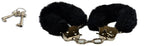 Black Furry Hand Cuffs - Wrist Restraints - Sexy Toys For Men And Women - Sex Toy For Couples - Sex Toy For Adults