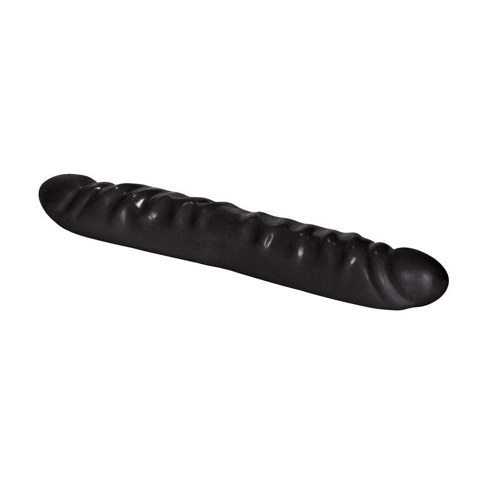CalExotics Veined Double Dildo, Black, 12 Inches
