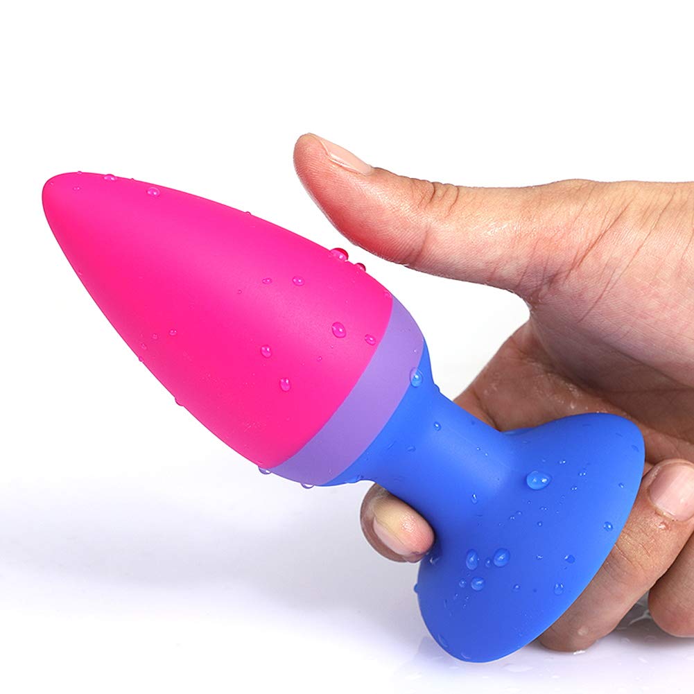 Butt Plug Trainer Kit Pack of 3 Silicone Anal Plugs Training Set with Strong Suction Cup Anal Sex Toy for Beginner Men Women