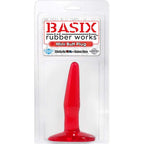 Basix Rubber Works Butt Plug, Red, Mini