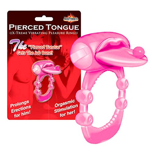 Pierced Tongue C*Ck Ring, Magenta