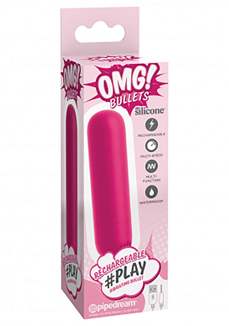 Pipedream Products Omg! Bullets Play Rechargeable Vibrating Bullet, Fuschia