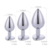Anal Plugs Set Metal 3 PCS Butt Plug Anal Trainer Kit Women Men Sex Toys Heart Shaped Jewelry Valentine 's/Birthday Gift for Beg