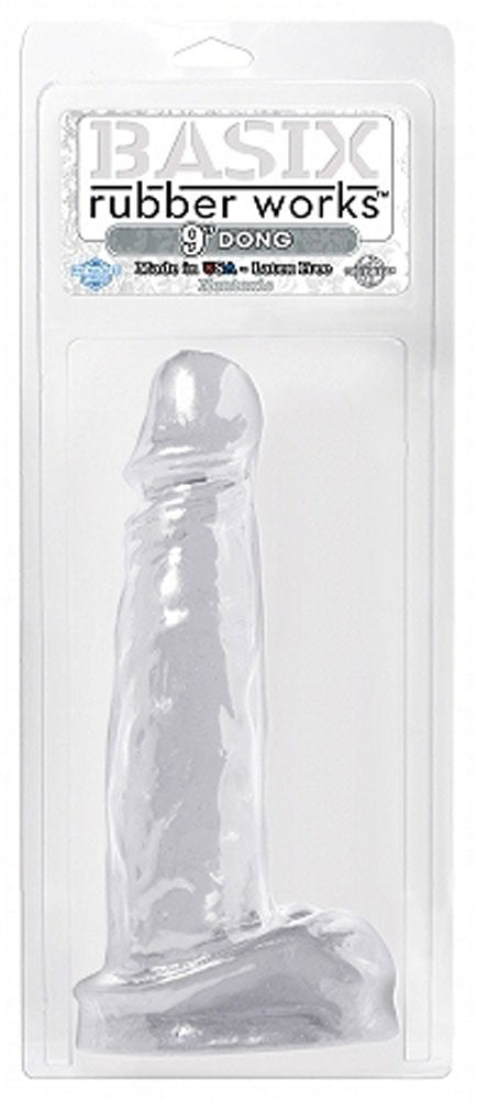 Pipedream Basix 9 Inch Dong, Clear