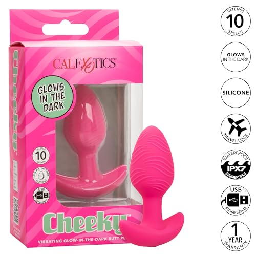 Cheeky Vibrating Glow-In-The- Dark Butt Plug