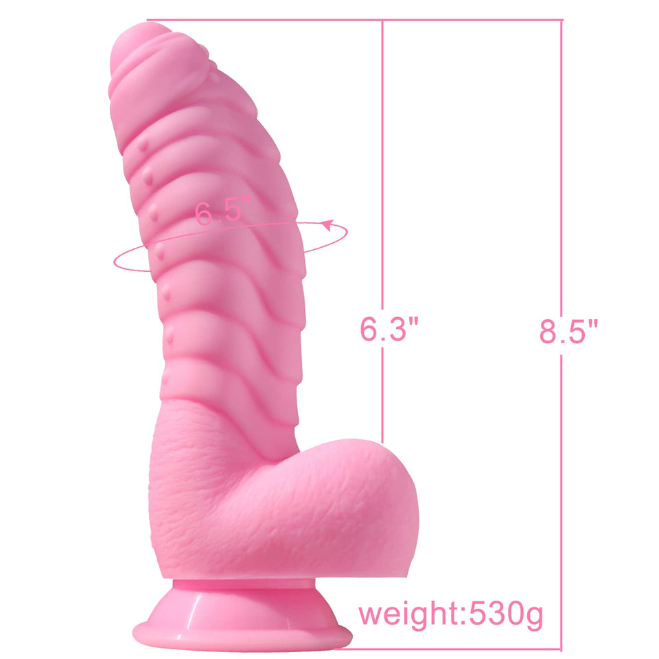 LZYAA 8.5Inch Realistic Dildo Soft Liquid Silicone Material No Any Smell Adult Sex Toys Thick Penis Strong Suction Cup for Hand-