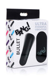 Bang Powerful Vibrating Bullet With Remote Control - Black