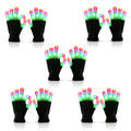 Luwint Children LED Finger Light Up Gloves - Cool Flashing Novelty Fun Toys for Kids 5-7 8-12, Birthday, Dance, Party, Costume (