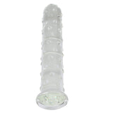Epichao Large Dotted Glass Dildo Crystal Penis Big G-spot Stimulator Female Masturbation Sex Pleasure Wand (Medium)