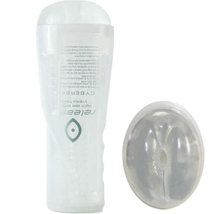 Cyberskin Release Deep Pussy Stroker Clear Vibrating