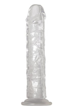 Adam & Eve Crystal Clear Dong, 8 Long | Realistic, Waterproof Dildo Made From High Transparency Tpe | 6 Insertable, 1.6 Wide | Compatible With Strap On Harness And Water Based Lubes