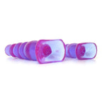 Doc Johnson Crystal Jellies - Anal Delight Trainer Kit - Small-Large - Suction Cup Base - Purple