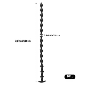Shkanla 22.8 inch Super Long Anal Beads with 15 Balls, Silicone Butt Plug Anal Chain Flexible Anal Plug, Vaginal Anus Dilator Pr