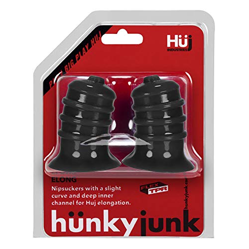 Hunkyjunk Elong Wide Base Nipsucker Blac
