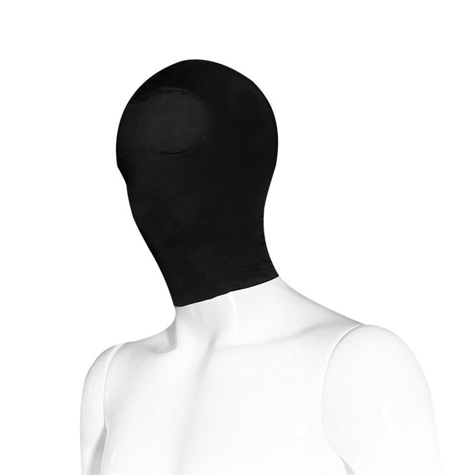 Fanmorph 4 Pcs Zentai Black Hoods, Mischief Head Cover, Role-playing Masks with Unknown Mystery, Light SM Sex Play, Unisex Elast