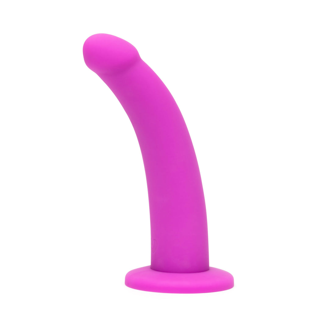 Lovehoney Curved Dildo - 7 Inch with Suction Cup - Flexible Anal Dildo for Men and Women - Harness Compatible Strap On - Smooth