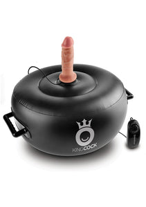 (D) King Cock Vibrating Inflat Hot Seat Black