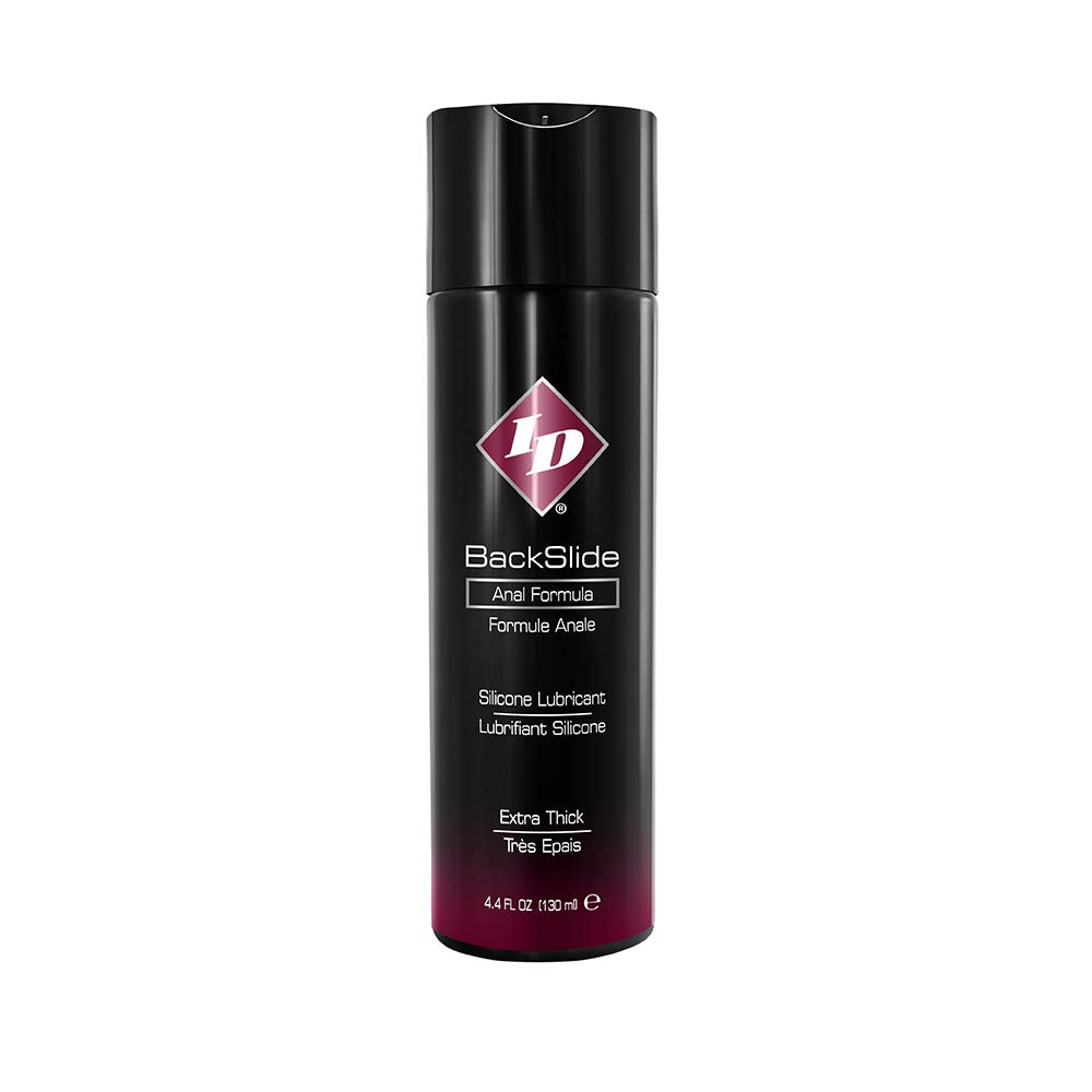 ID Lubricants Backslide Personal Lubricant Anal Lube Silicone Bottle, Black_backslide, 4.4 Fl Oz,1 Count, (BCK-04)