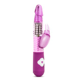 7 Vibrating Functions Luxury Soft Rotating Beads Rabbit Vibrator - Clitoral G Spot Dual Stimulator - Ribbed Textured Shaft - Wat