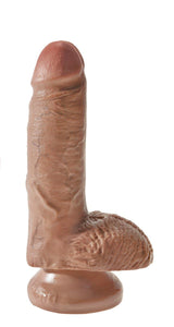 King Cock 7In Cock With Balls - Tan