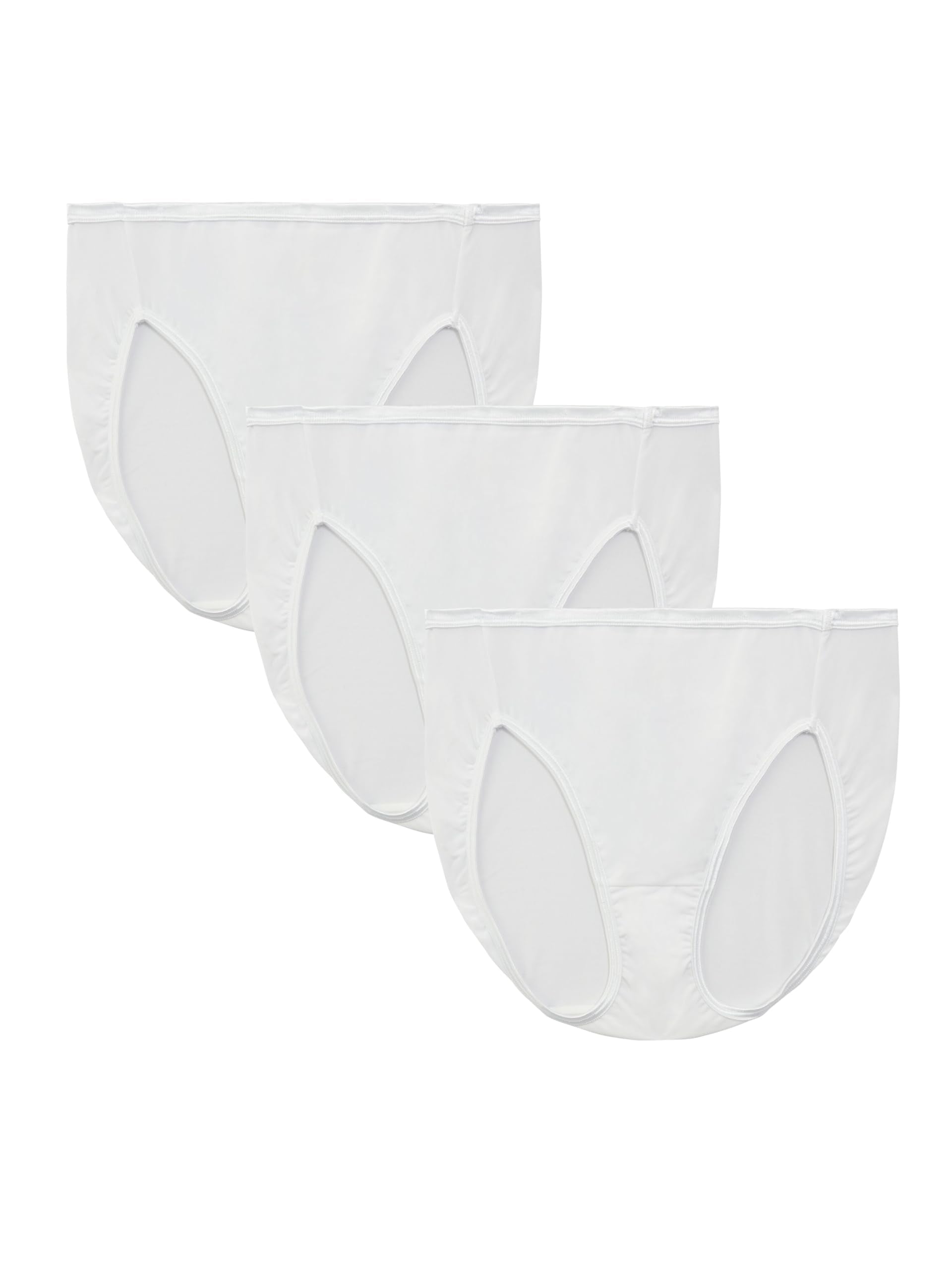 Vanity Fair Womens Illumination Hi Cut Panty 13108, White Multi, 6