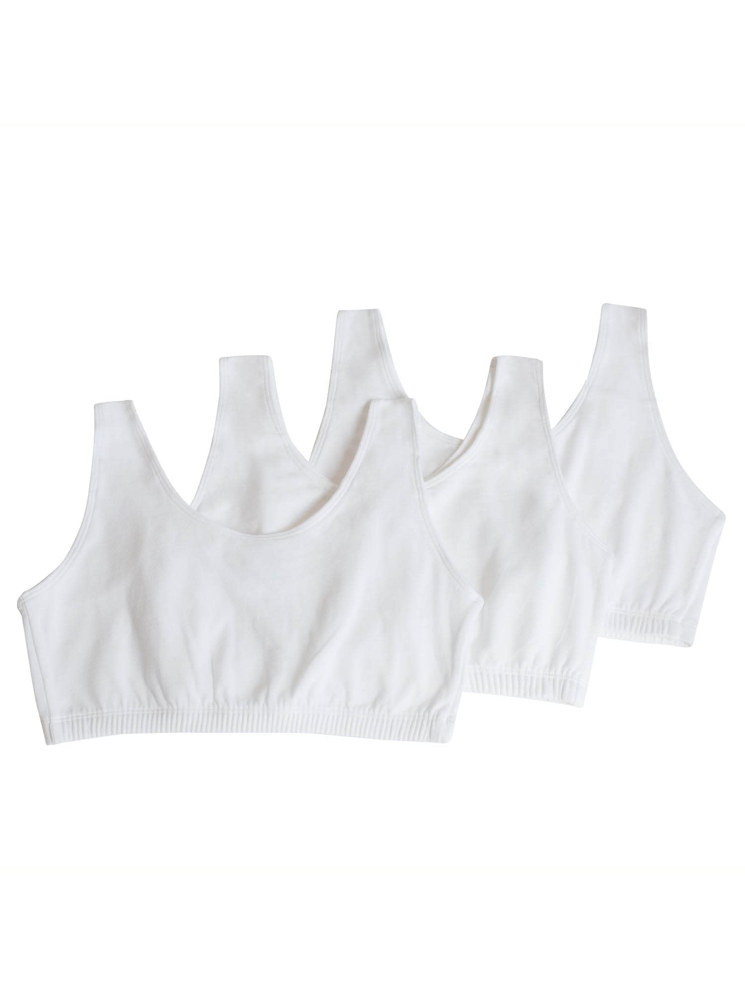 Fruit Of The Loom Womens Built Up Tank Style Sports Bra, White/White/White, 50 US