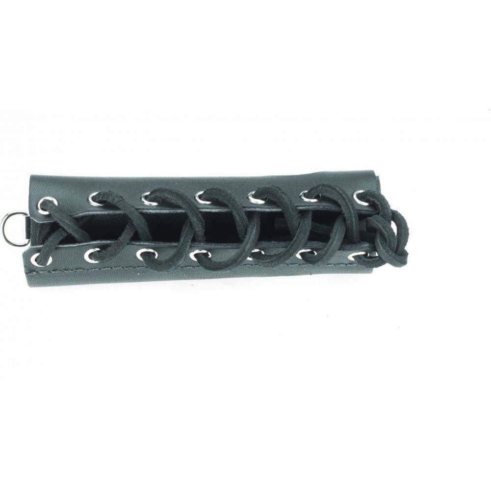Spartacus Lace Up Leather Cock Sheath, Black