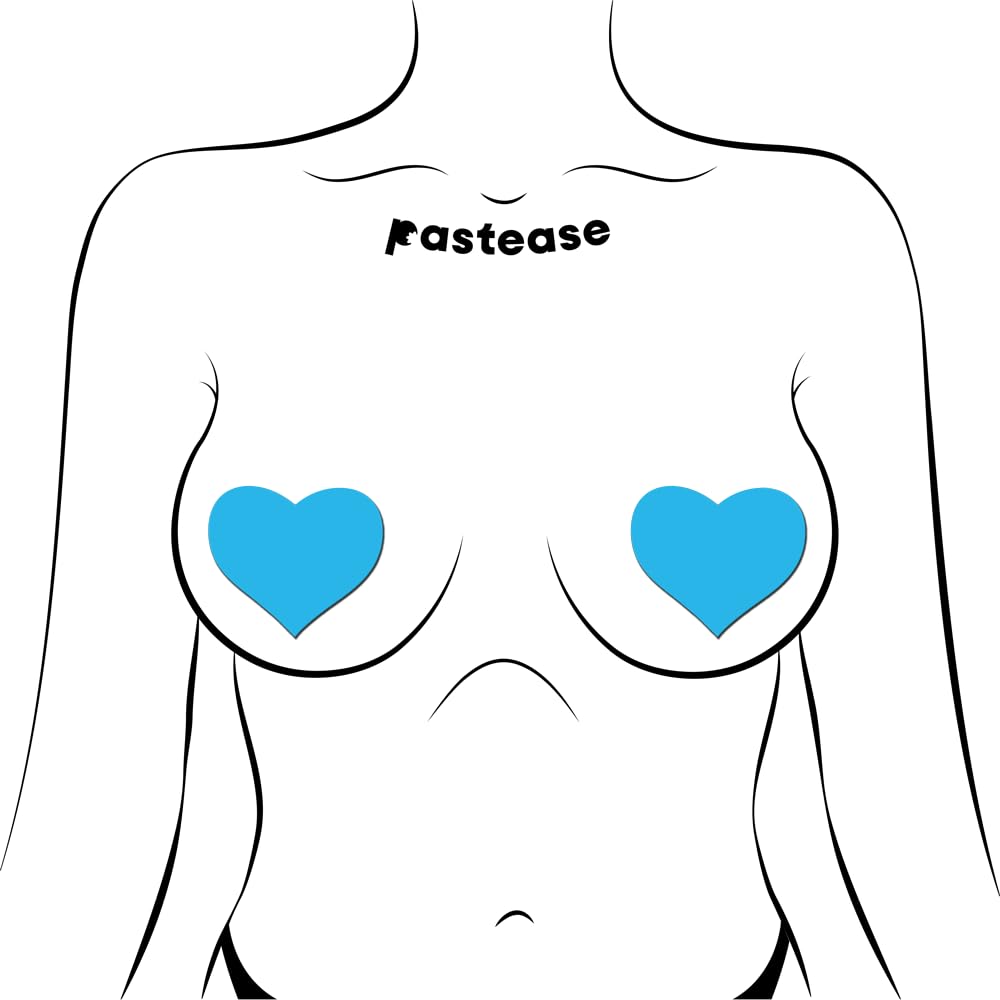 Pastease Hearts Glow In The Dark Neon Turquoise