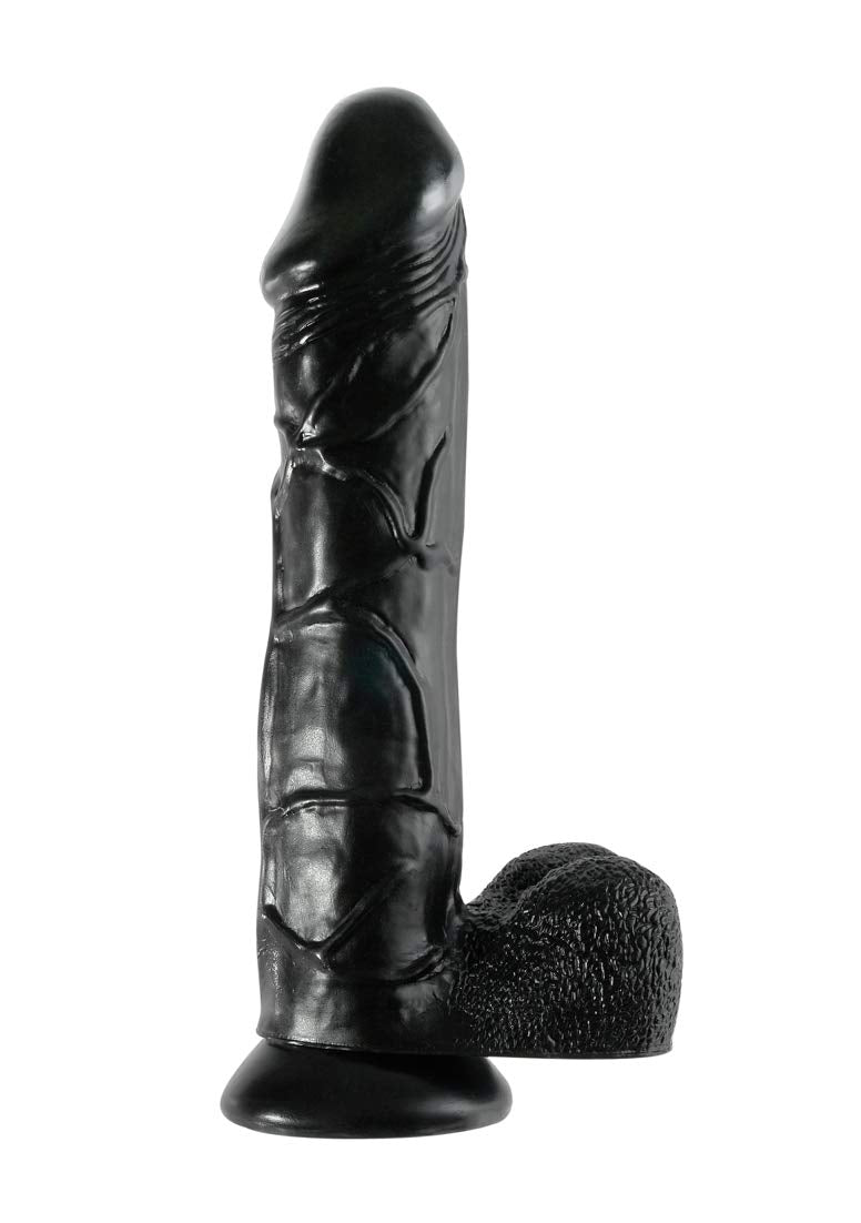 Pipedream Products Basix Rubber Works Mega Dildo, Black