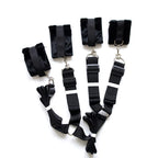 Bed Restraints Kit, Romi Adjustable Fetish Sex Bondage Bedroom BDSM Toy with Hand Cuffs Ankle Cuff for Couple