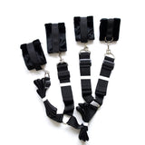 Bed Restraints Kit, Romi Adjustable Fetish Sex Bondage Bedroom BDSM Toy with Hand Cuffs Ankle Cuff for Couple