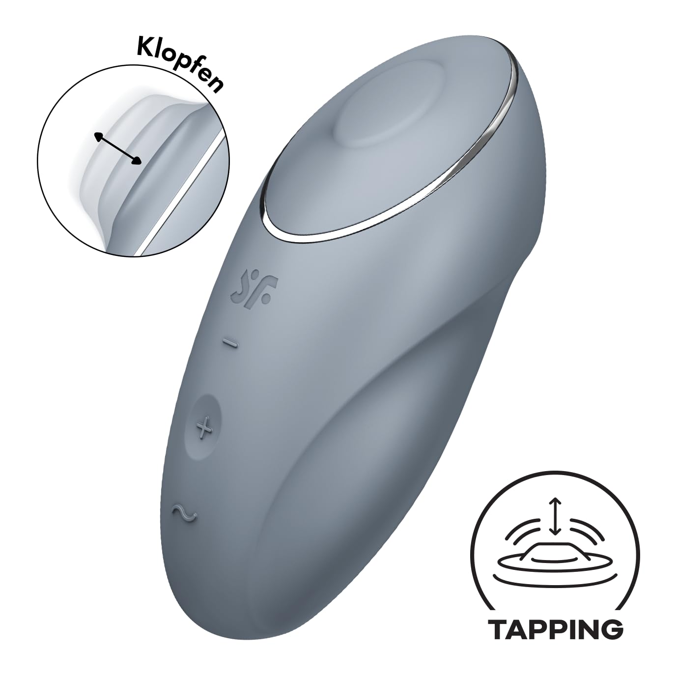 Satisfyer Tap And Climax 1-Bluegrey