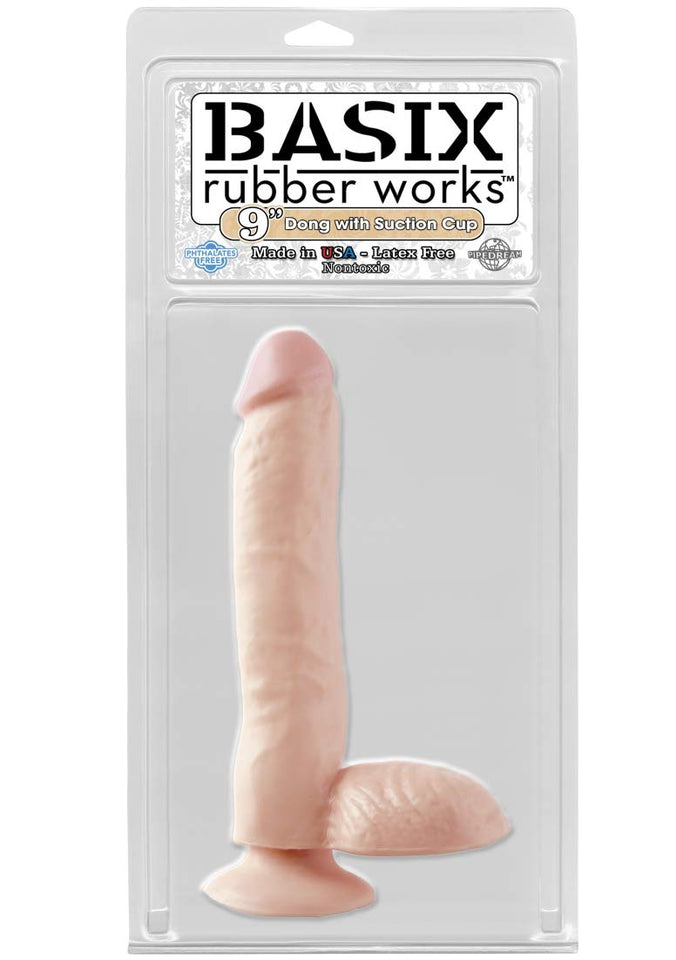 Basix 9In. Dong W/Suction Cup Flesh