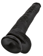 Pipedream Products King Cock Life Like Cock With Balls And Suction Mount Base, Black, 14 Inch