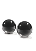 Black Glass Ben-wa Balls Medium, Black