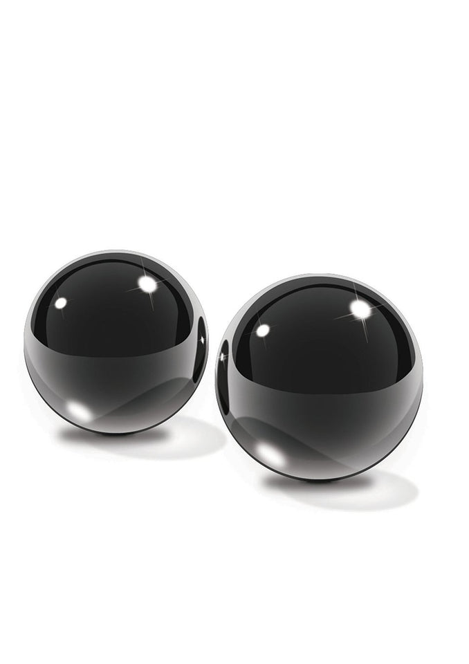 Black Glass Ben-wa Balls Medium, Black