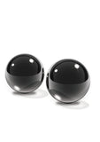 Black Glass Ben-wa Balls Medium, Black