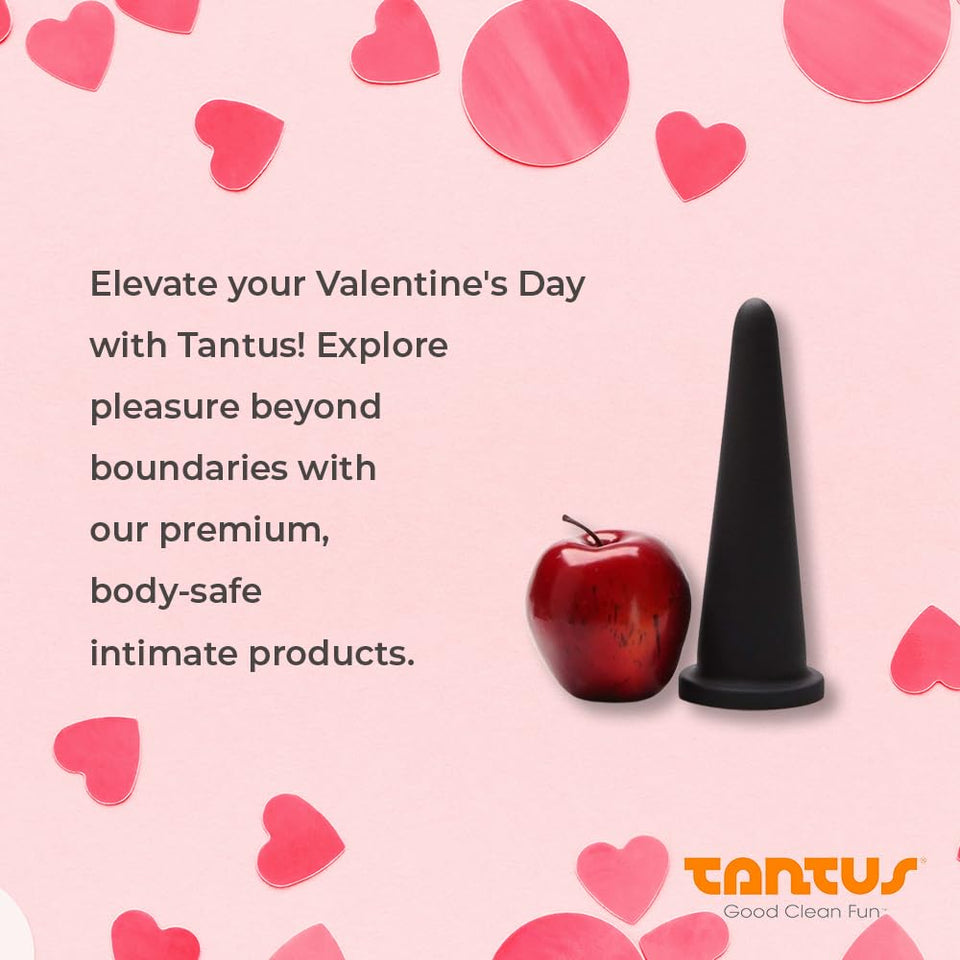 Tantus Sex/Adult Toys Cone Small Xl Butt Plugs- 100% Ultra-Premium Super Soft Silicone Matte Finish Anal Safe, Personal Massager & Harness Compatible For Men, Women, Couples - Onyx