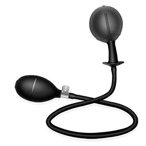 New Silicone Inflatable Anal Plug with Solid Shaft in The Center Body-Safe Silicone Anal Balloon Pump with Quick-Release Valve R