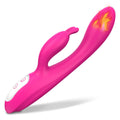 G Spot Rabbit Vibrator with Heating Function and Bunny Ears for Clitoris G-spot Stimulation,Waterproof Dildo 9 Powerful Vibratio